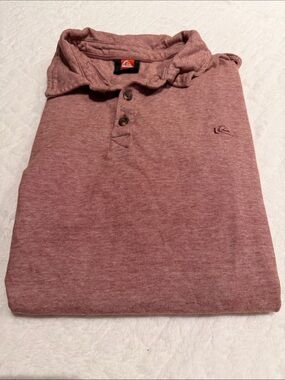 Quiksilver Men's Heathered Mauve Polo Shirt